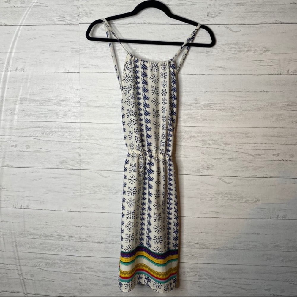 🌈 peppermint open back tribal print mini dress